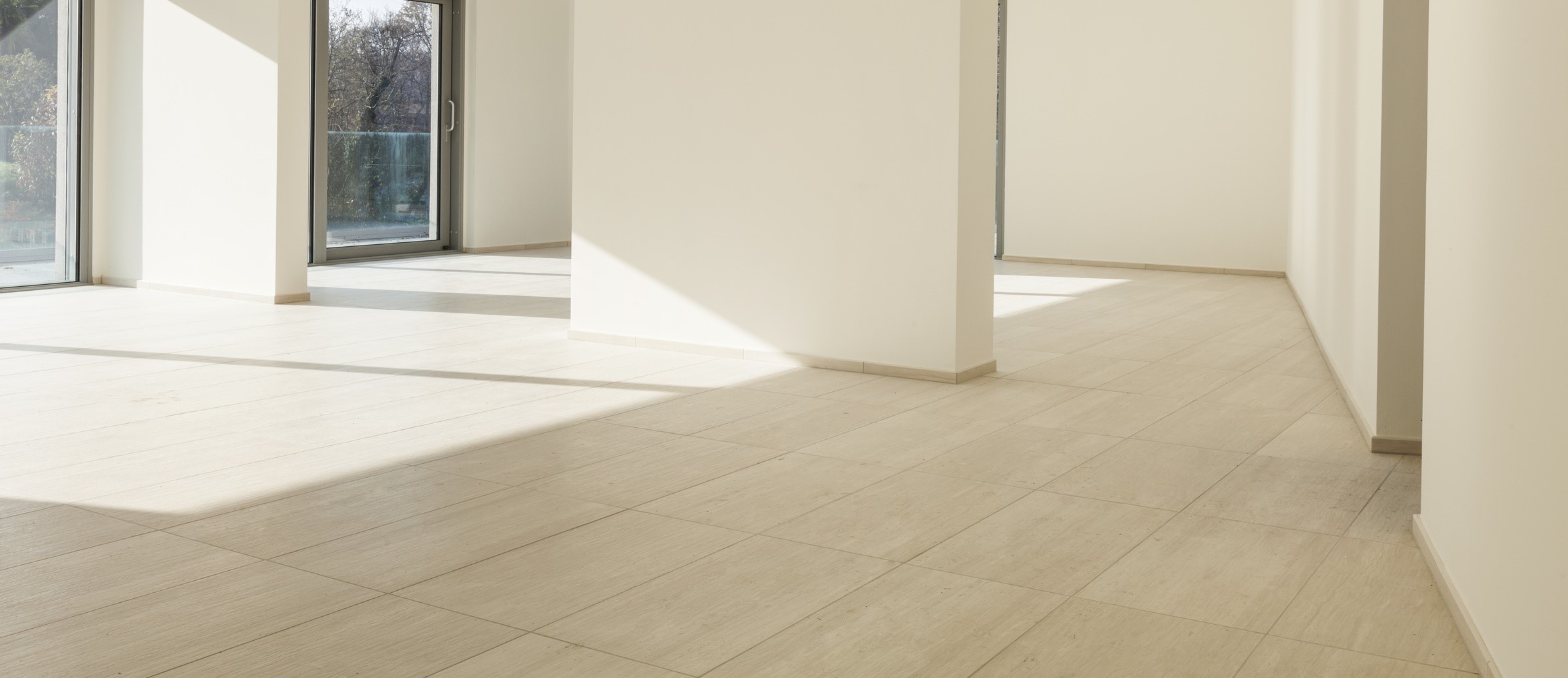 modern architecture, new empty apartment, wide room
